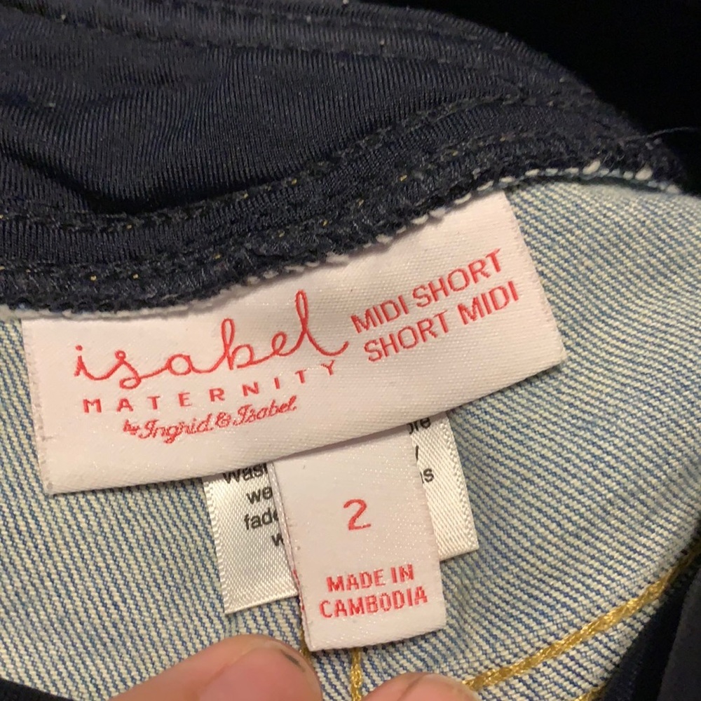 Maternity jean shorts